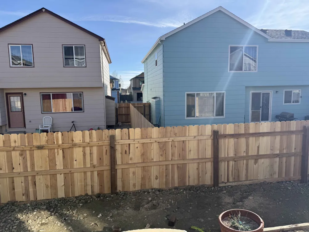 Completed fence line